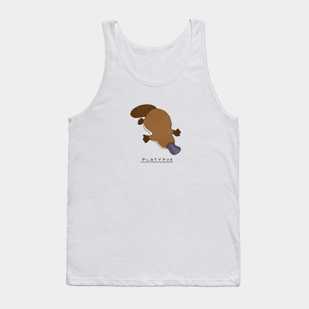 Adorable Platypus Swimming Down Tank Top by You Miichi